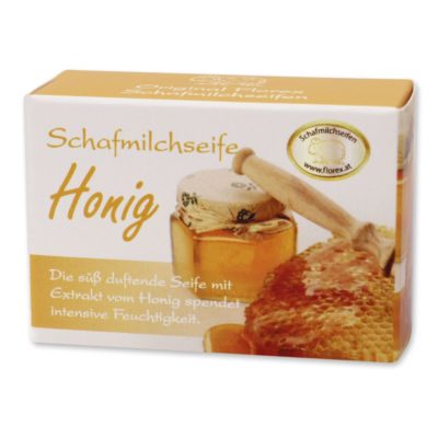 Schafmilchseife eckig 100g modern, Honig