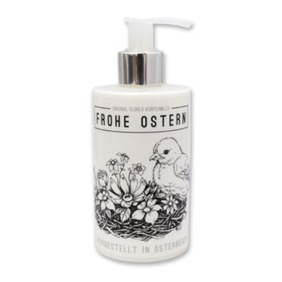 Bodymilk mit biologischer Schafmilch 250ml im Spender „Frohe Ostern“, Honig
