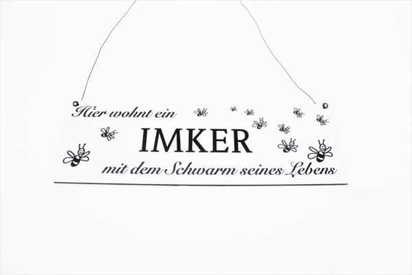 Dekoschild "Imker mit Schwarm"