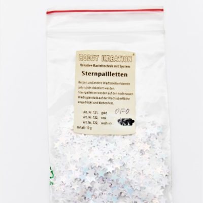 Sternpailletten Weiß 10g