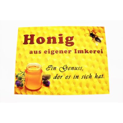 Schild Honig aus eigener Imkerei