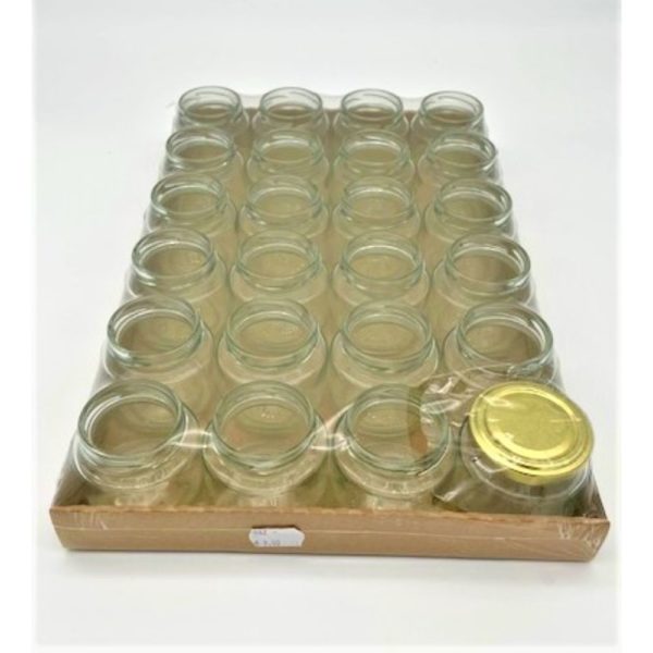 Rundglas 108 ml mit Deckel gold – Bild 2